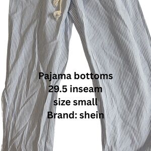 SHEIN Striped Lounge Pants in Blue and White